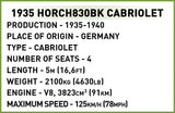 1935 Horch 830 Cabriolet - COBI 2262 - 243 Bricks - BRICKTANKS