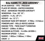 BAe Hawk T1 Red Arrows brick plane model - COBI 5844 - 389 bricks Planes Cobi 