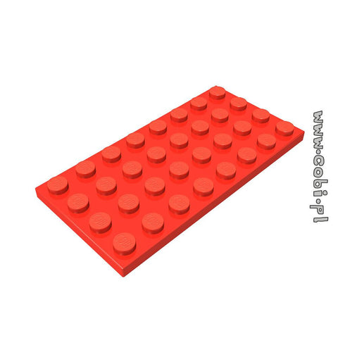 Baseplate 4x8 1/3 - Red - BRICKTANKS