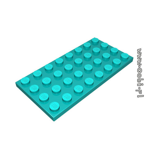 Baseplate 4x8 1/3 - Turquoise - BRICKTANKS