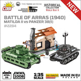 Battle of Arras (1940) Matilda II vs Panzer 38(t) - COBI 2284 - 1008 Bricks Tank Cobi 