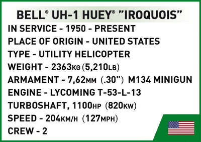 Bell UH-1 Huey - COBI 2423 - 656 Bricks - BRICKTANKS