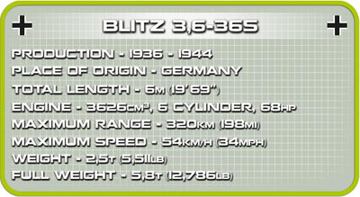 Blitz 3,6-36S - COBI 2259 - 250 Bricks - BRICKTANKS