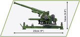 Canon De 90mm Modele 39 - COBI 2294 - 217 Bricks Other Military Cobi 