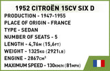 Citroen 15CV Six D - COBI 2267 - 262 Bricks - BRICKTANKS