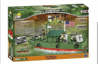 Patrol River Boat MK II - COBI 2238 - 615 brick boat - BRICKTANKS