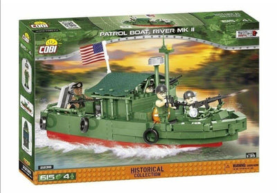 Patrol River Boat MK II - COBI 2238 - 615 brick boat - BRICKTANKS