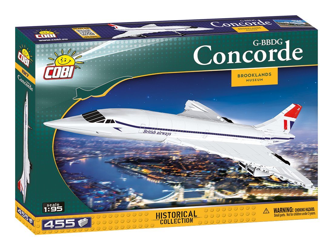 Concorde brick plane model - COBI 1917 - 455 bricks - BRICKTANKS