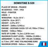 Dewoitine D.520 - COBI 5734 - 328 Bricks - BRICKTANKS