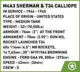 EXECUTIVE EDITION - M4A3 Sherman with T34 Calliope - COBI 2569 - 1165 Bricks - BRICKTANKS