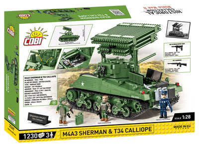 EXECUTIVE EDITION - M4A3 Sherman with T34 Calliope - COBI 2569 - 1165 Bricks - BRICKTANKS
