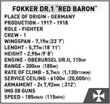 Fokker Dr. 1 ''Red Baron'' - COBI 2986 - 174 Bricks - BRICKTANKS