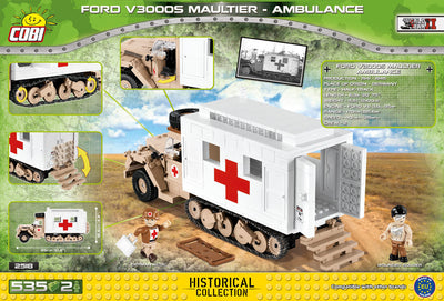 Ford V3000S Maultier - COBI 2518 - 535 brick tracked ambulance - BRICKTANKS