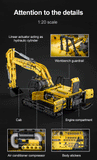 Fully Functional Excavator RC - CADA C61082W - 1702 Bricks - BRICKTANKS
