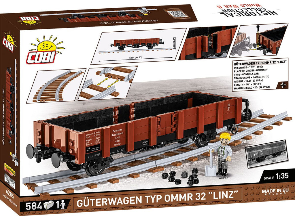 Linz Model German Railway Guterwagen TYP OMMR 32 LINZ brick model - COBI 6285 - 5 ...