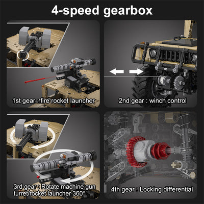 Humvee Off Road Vehicle RC - CADA C61036W - 3935 Bricks - BRICKTANKS