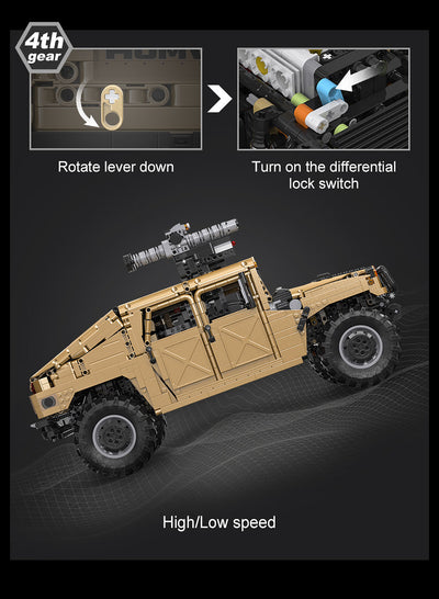 Humvee Off Road Vehicle RC - CADA C61036W - 3935 Bricks - BRICKTANKS