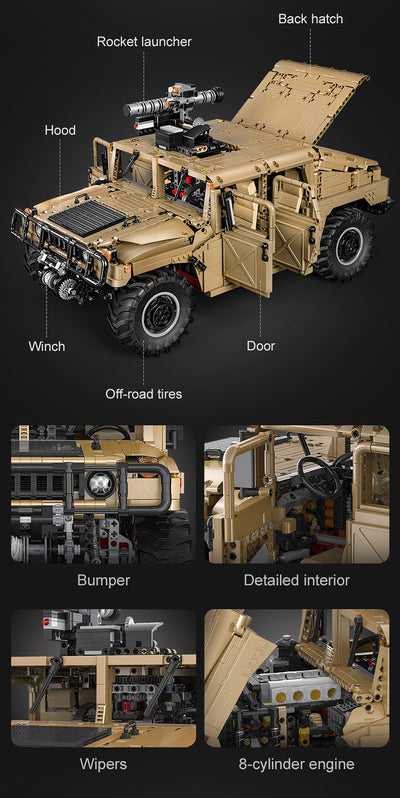 Humvee Off Road Vehicle RC - CADA C61036W - 3935 Bricks - BRICKTANKS
