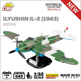 Ilyushin II 02 Sturmovik MWP 636 plane brick model - COBI 5745- 643 bricks Planes Cobi 