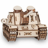 ISU 152 Self-propelled Gun Mechanical Wooden Model Kit - Eco Wood Art - BRICKTANKS