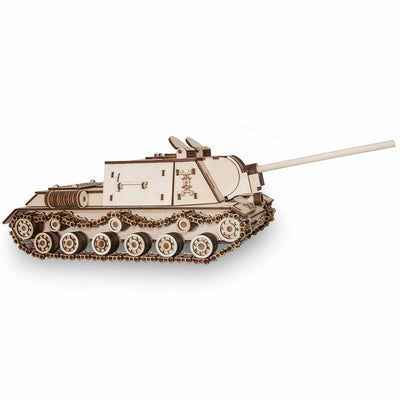 ISU 152 Self-propelled Gun Mechanical Wooden Model Kit - Eco Wood Art - BRICKTANKS