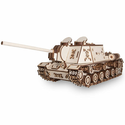 ISU 152 Self-propelled Gun Mechanical Wooden Model Kit - Eco Wood Art - BRICKTANKS