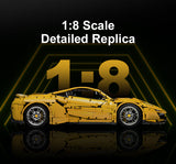 Italian Super Car Yellow RC - CADA C61057W - 3187 Bricks - BRICKTANKS