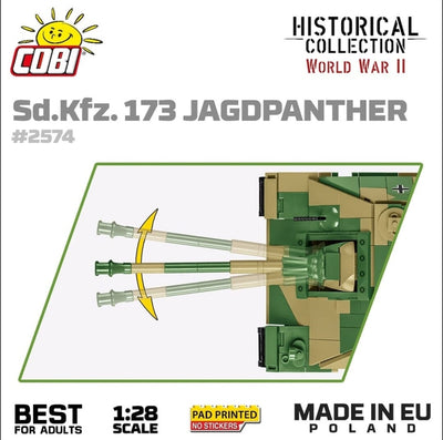 Jagdpanther (SD.KFZ.173) - COBI 2574 - 970 Bricks Tank Cobi 
