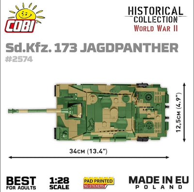 Jagdpanther (SD.KFZ.173) - COBI 2574 - 970 Bricks Tank Cobi 