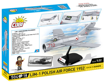 LIM - 1 (MiG-15SB) - Polish Air Force 1952 - COBI 5822 - 504 Bricks - BRICKTANKS