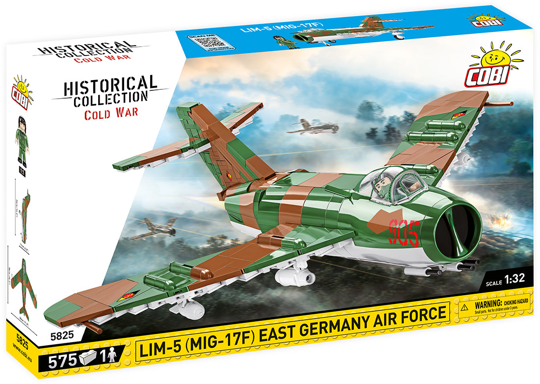 LIM 5 MIG-17F East German Cold War brick plane model - COBI 5825 - 575  bricks