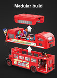 London Vintage Tour Bus - CADA C59008W - 1770 Bricks - BRICKTANKS