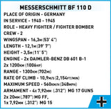 Messerschmitt BF 110 B - COBI 5716 - 422 brick heavy fighter-bomber - BRICKTANKS