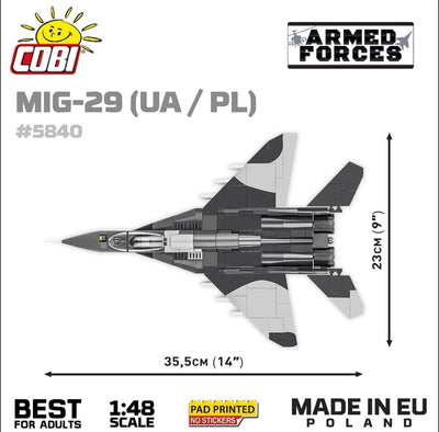 MIG 29 brick plane model - COBI 5840 - 590 bricks Planes Cobi 