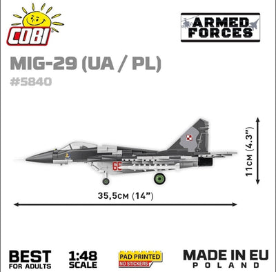 MIG 29 brick plane model - COBI 5840 - 590 bricks Planes Cobi 