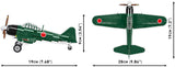 Mitsubishi A6M2 Zero brick plane model - COBI 5861 - 170 bricks Planes Cobi 