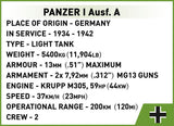 Panzer I Ausf. A - COBI 2534 - light tank - 330 bricks - BRICKTANKS