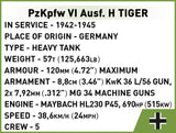 Panzer VI Tiger '131' - COBI 2710 - 340 Bricks - BRICKTANKS