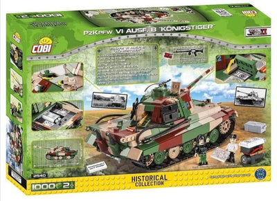 Panzerkampfwagen VI Tiger Ausf.B "Königstiger" (Tiger II)- COBI-2540 - 1000 brick tank - BRICKTANKS