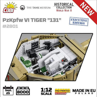 PzKpfw VI Tiger 131 1:12 brick tank model - COBI 2801 - 7800 bricks EXECUTIVE EDITION Tank COBI 