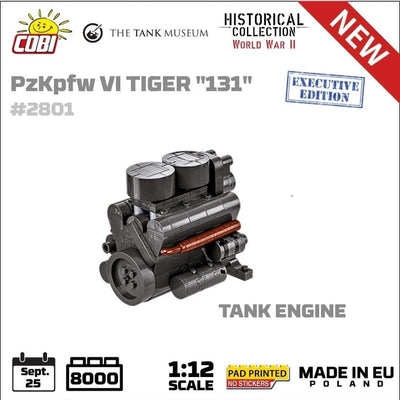 PzKpfw VI Tiger 131 1:12 brick tank model - COBI 2801 - 7800 bricks EXECUTIVE EDITION Tank COBI 