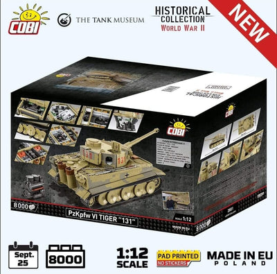 PzKpfw VI Tiger 131 1:12 brick tank model - COBI 2801 - 7800 bricks EXECUTIVE EDITION Tank COBI 