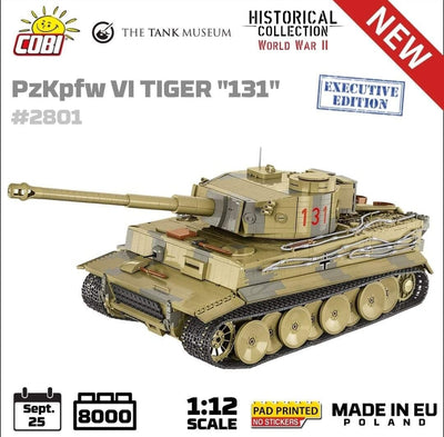 PzKpfw VI Tiger 131 1:12 brick tank model - COBI 2801 - 7800 bricks EXECUTIVE EDITION Tank COBI 
