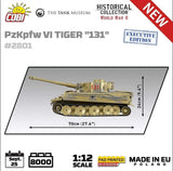 PzKpfw VI Tiger 131 1:12 brick tank model - COBI 2801 - 7800 bricks EXECUTIVE EDITION Tank COBI 