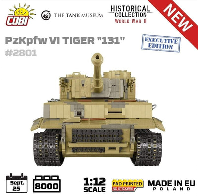 PzKpfw VI Tiger 131 1:12 brick tank model - COBI 2801 - 7800 bricks EXECUTIVE EDITION Tank COBI 