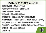 PZKPFW VI TIGER 131 TANK - COBI 2556 - 850 Bricks - BRICKTANKS