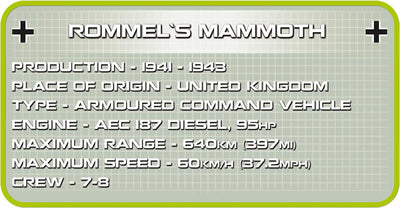 Rommel's Mammoth - COBI 2525 - 735 brick military vehicle - BRICKTANKS