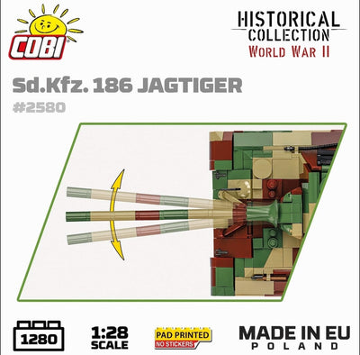 Sd.Kfz.186 -Jagdtiger brick tank model - COBI-2580 - 1280 brick tank Cobi 