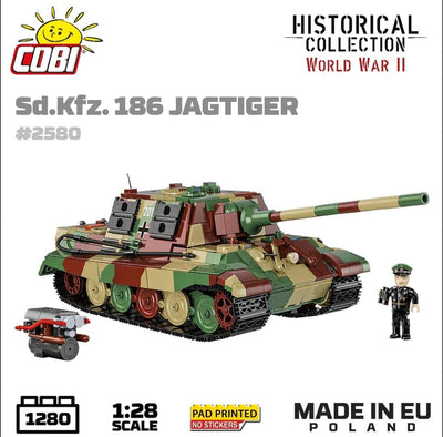 Sd.Kfz.186 -Jagdtiger brick tank model - COBI-2580 - 1280 brick tank Cobi 