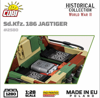 Sd.Kfz.186 -Jagdtiger brick tank model - COBI-2580 - 1280 brick tank Cobi 